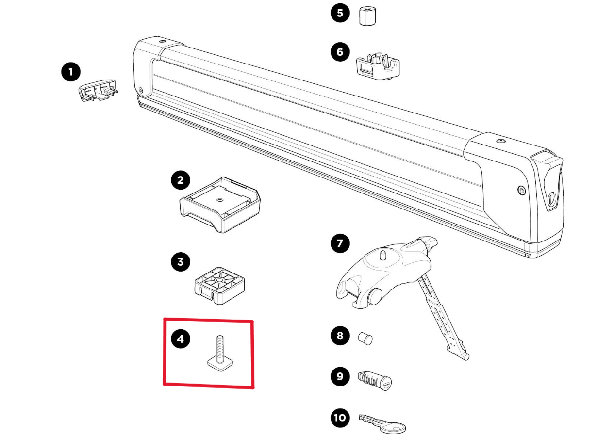 Thule 1500052864 M6x31 mm T-Bolt (SnowPack Extender)