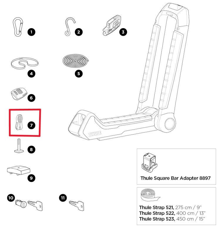 Thule 1500054186 Cam Knob Assembly (Hull-a-Port Aero)