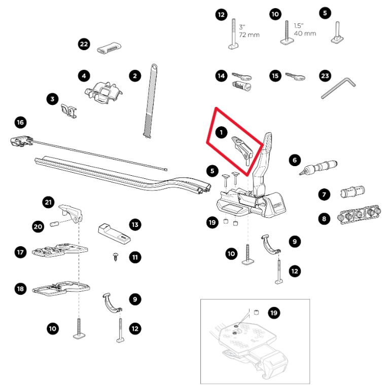 Palanca de fijación Thule 1500054475