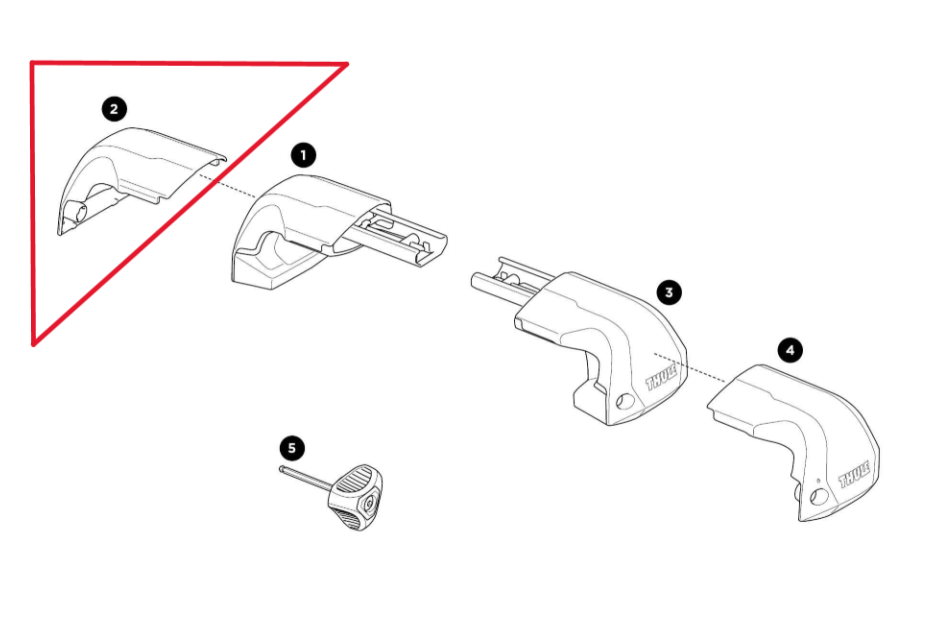 Thule 1500054735 Cache avant gauche - Thule Edge Fixpoint