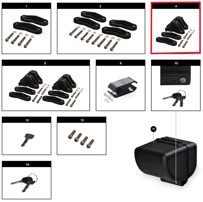 Abrazadera de montaje Thule 1500056040 (juego de 2)