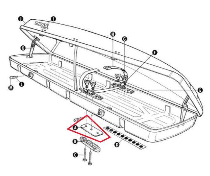 Thule 1500056147 (10378) Placa de refuerzo individual (caja de carga HDWR)