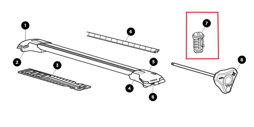 Tapón de bloqueo ABE Thule 1500056153 (8524023006B)
