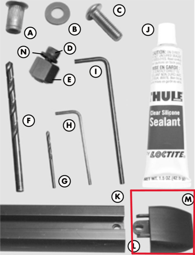 Embout de rail supérieur Thule 1500056157 (8535361)