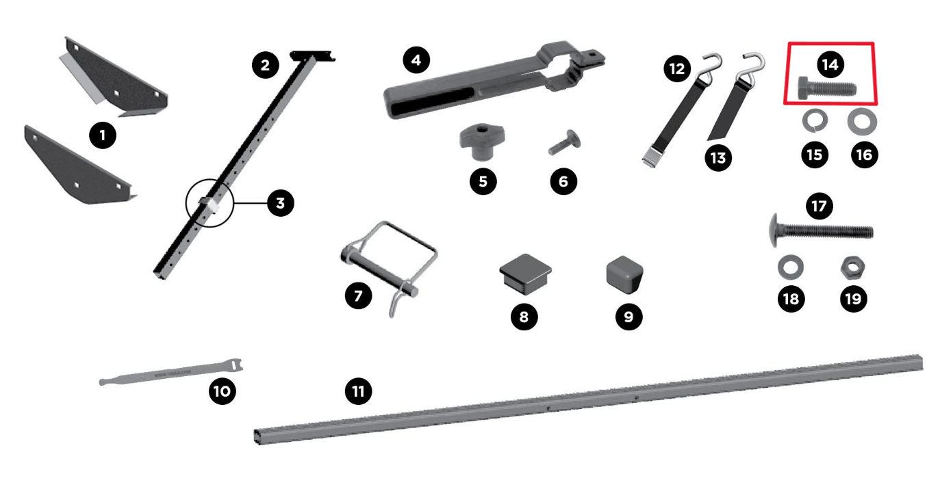 Perno de cabeza hexagonal Thule 1500056164 (908124054) 12 x 40 mm