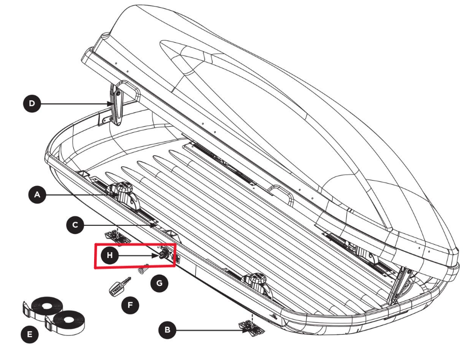 Thule 1500056393 Replacement Key Shield for Cargo Boxes