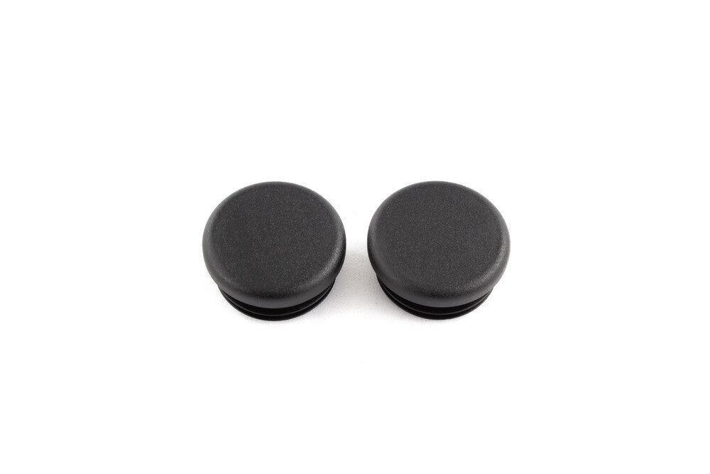 <p>Replacement end caps for upper bar of Yakima HangOver hitch bike rack. </p>