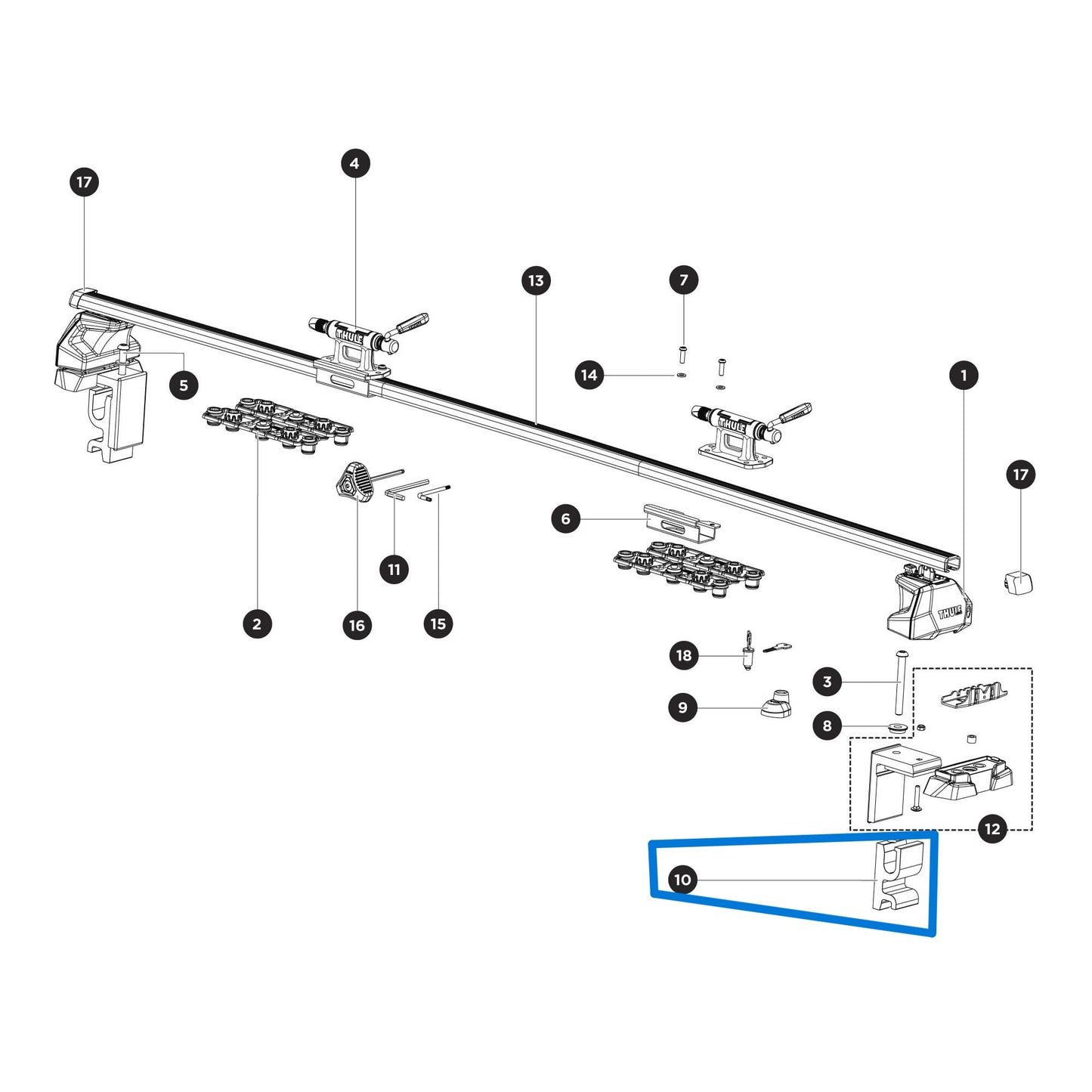 Thule 1500056398 Lower Jaw Clamp (Bed Rider Pro)