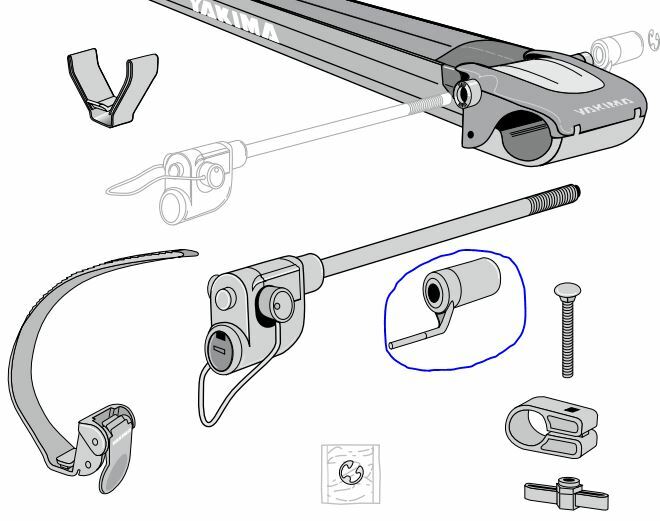 Perilla de ajuste de repuesto Yakima 8820042 para SteelHead (individual)