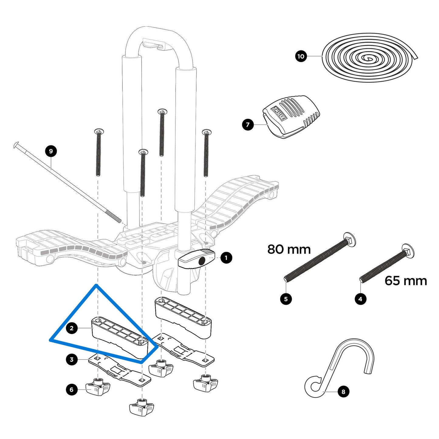 Soporte para barra de carga Thule 1500054172 RPL (brújula)