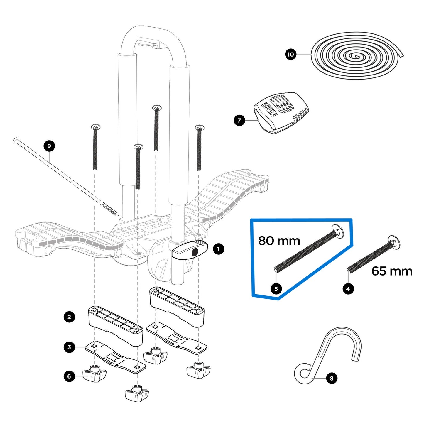 Thule 1500054175 M6 x 80L (brújula)
