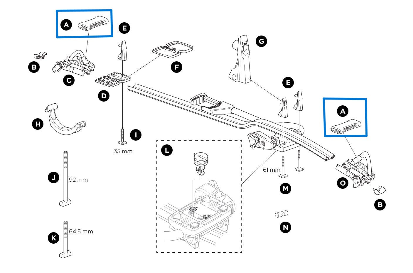 Thule 1500052670 Protector de llanta (ProRide)