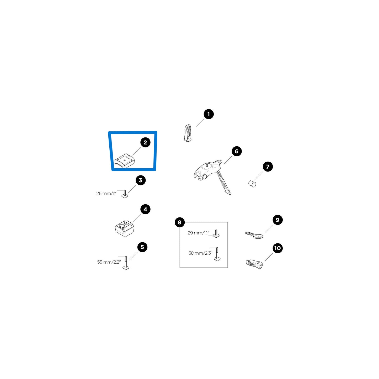 Thule 1500052617 Short Foot Extension (SnowPack)