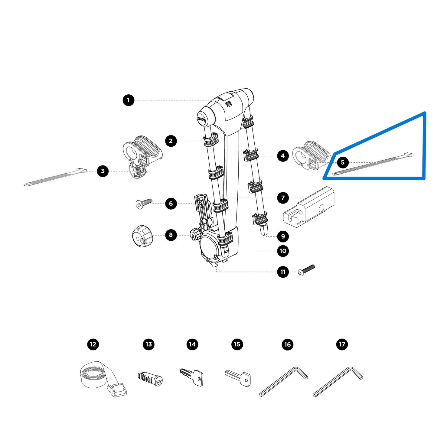 Thule 1500056003 Main Cradle Strap (Apex XT, Helium Pro)