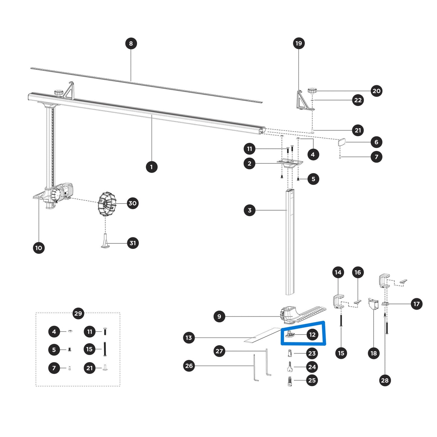 Thule 1500056303 Upright Locking Cap (Xsporter Pro)