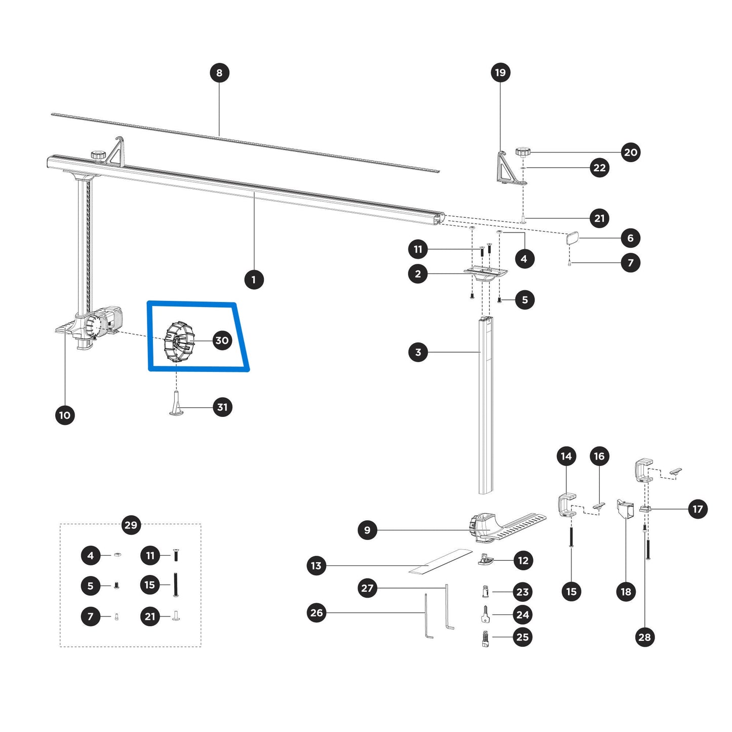 Thule 1500056305 Rack Clamp Knob (XSporter Pro)
