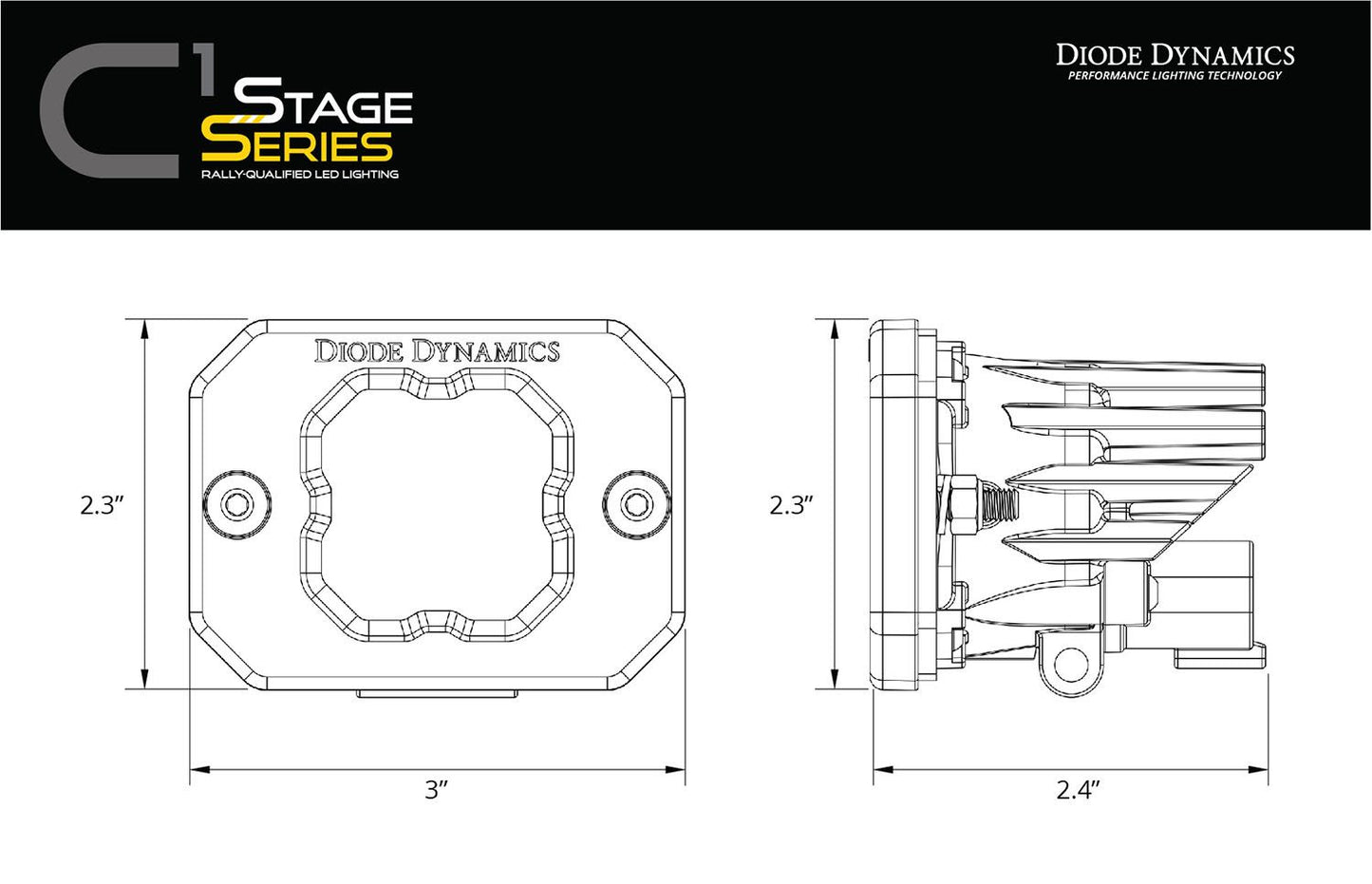 Diode Dynamics Stage Series Flush Mount Reverse Light Kit - SSC1 Sport (12.8 watts)