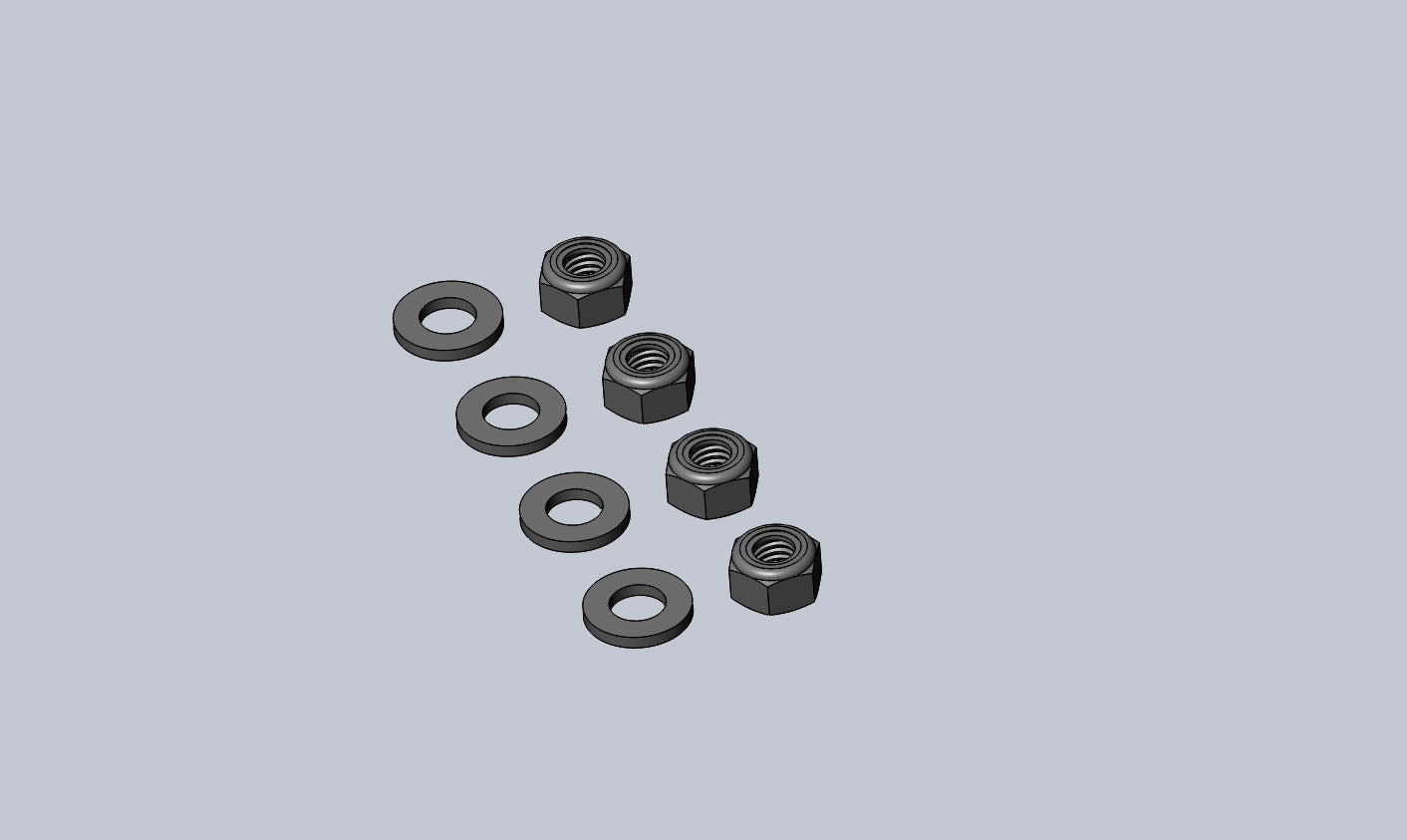 <p>Replacement hardware for LockNLoad Crossbar Clamps. Includes 4 M6 washers and 4 M6 Nyloc Nuts.</p>