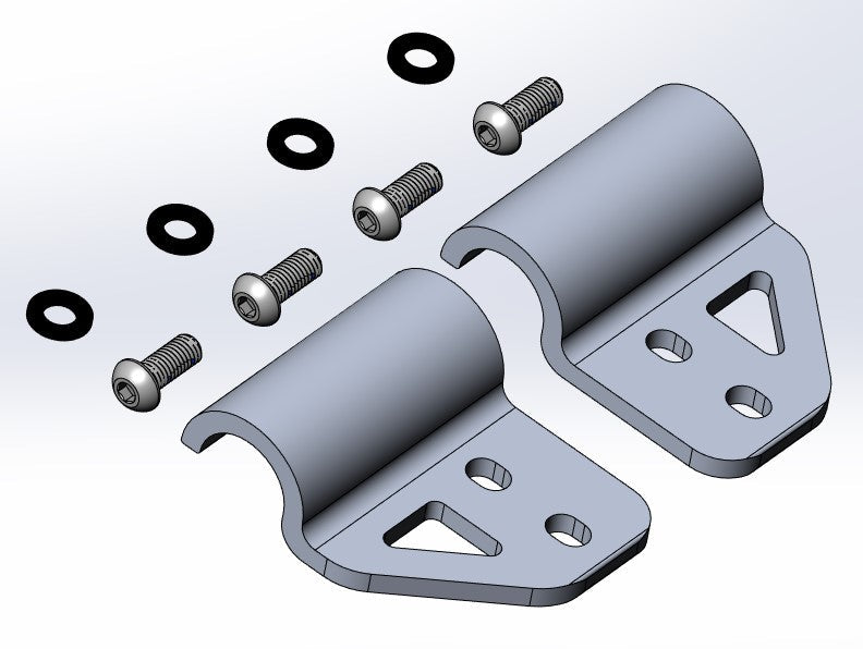 <p>Includes :</p> <ul> <li>(4x) Mounting bolts</li> <li>(4x) Washers</li> <li>(1x) Bracket A</li> <li>(1x) Bracket B</li> </ul> <p>Check Yakima EXO GearWarrior instructions for explanation of parts. </p>