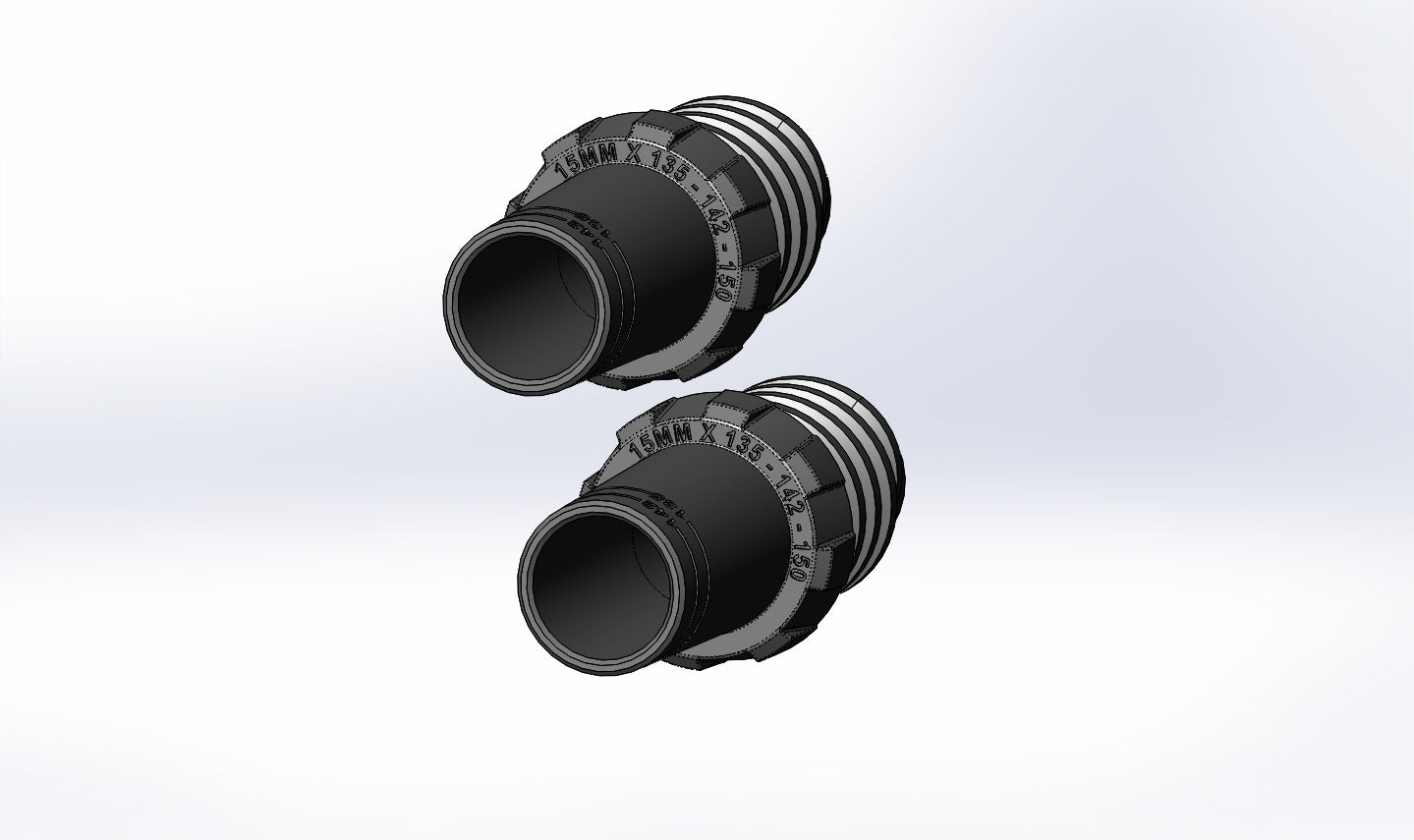 <div class="col-sm-6"> <div data-bind="html: techNotes">ForkChop adapter set for 15 x 135/142/150mm thru axles. This adapter comes fitting 150mm thru axles, but has guide marks to trim it down to accommodate 142 and 135mm axles. Use a hacksaw to trim.</div> </div> <div class="col-sm-6"> </div>