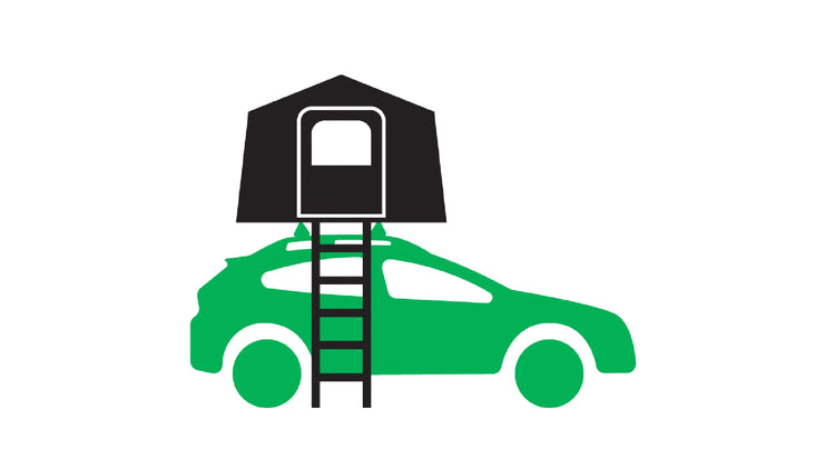 Car with Rooftop Tent