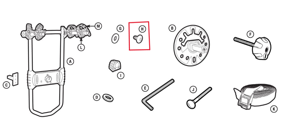 Thule 1500031484 Sp 31484 Tornillo M6 (918061231B)