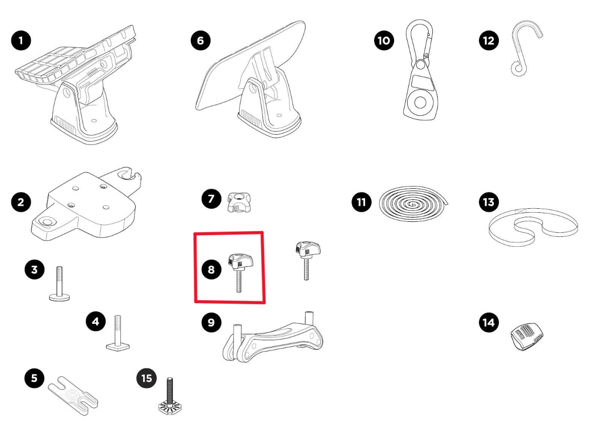 Thule 1500052839 Perilla M6 Flip Fit Ensamblaje