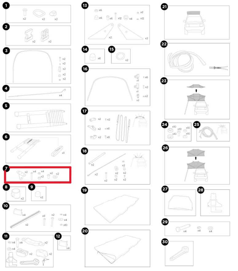 Soporte para escalera Thule 1500055170 (juego de 2)