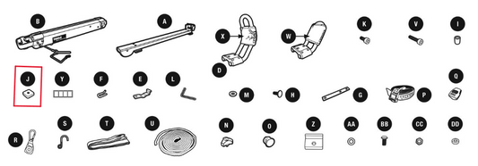 Tuerca cuadrada deslizante Thule 1500056108 RPL M6
