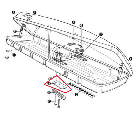 Thule 1500056147 (10378) Placa de refuerzo individual (caja de carga HDWR)
