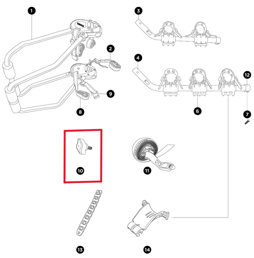 Perilla Thule 1500056206, conjunto de dos alas (7533095)
