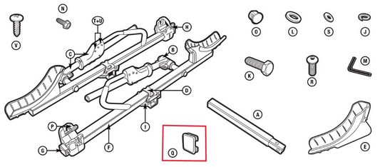 Thule 1500056257 End Cap 2X2 T2 Blk (8537017)