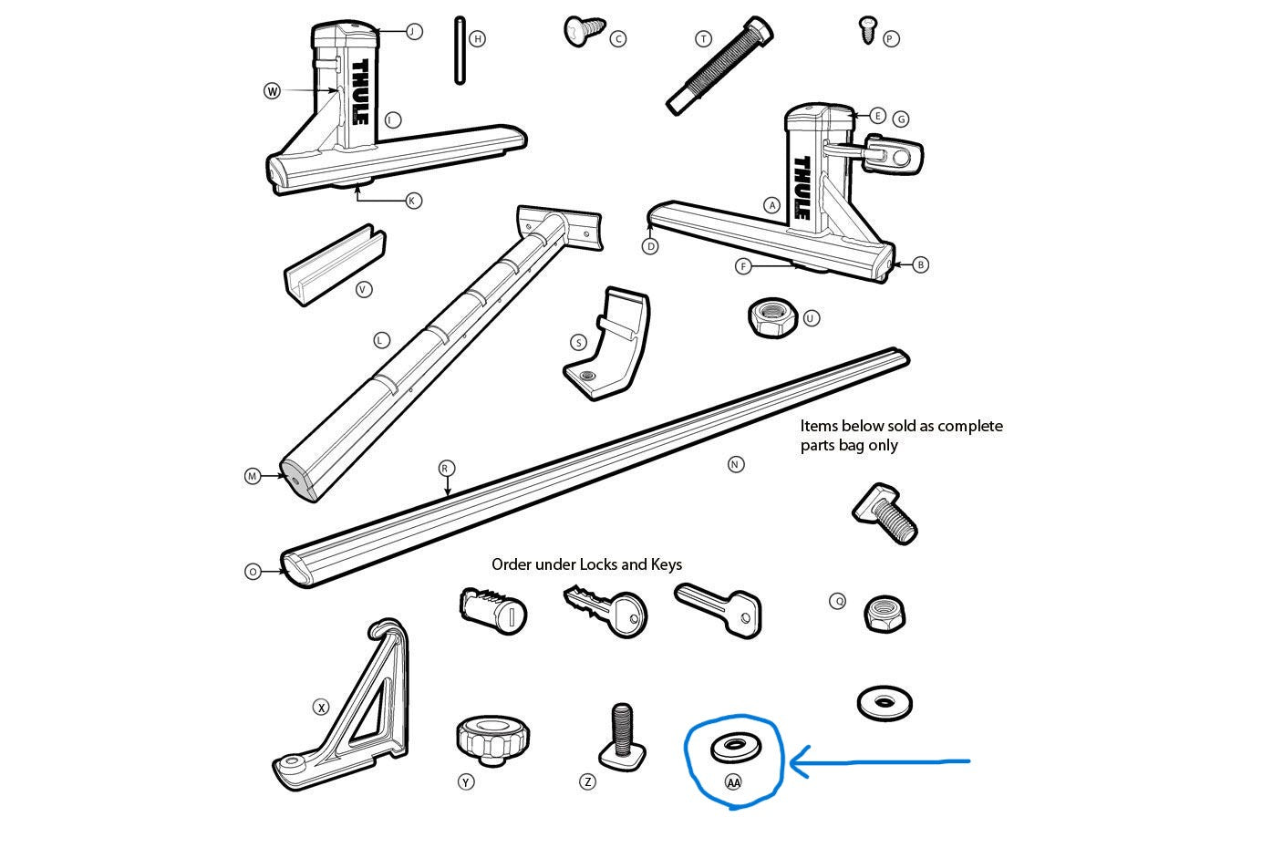 Thule 1500030150 ARANDELA M8 (300/422XT) (951082054) (951082054)