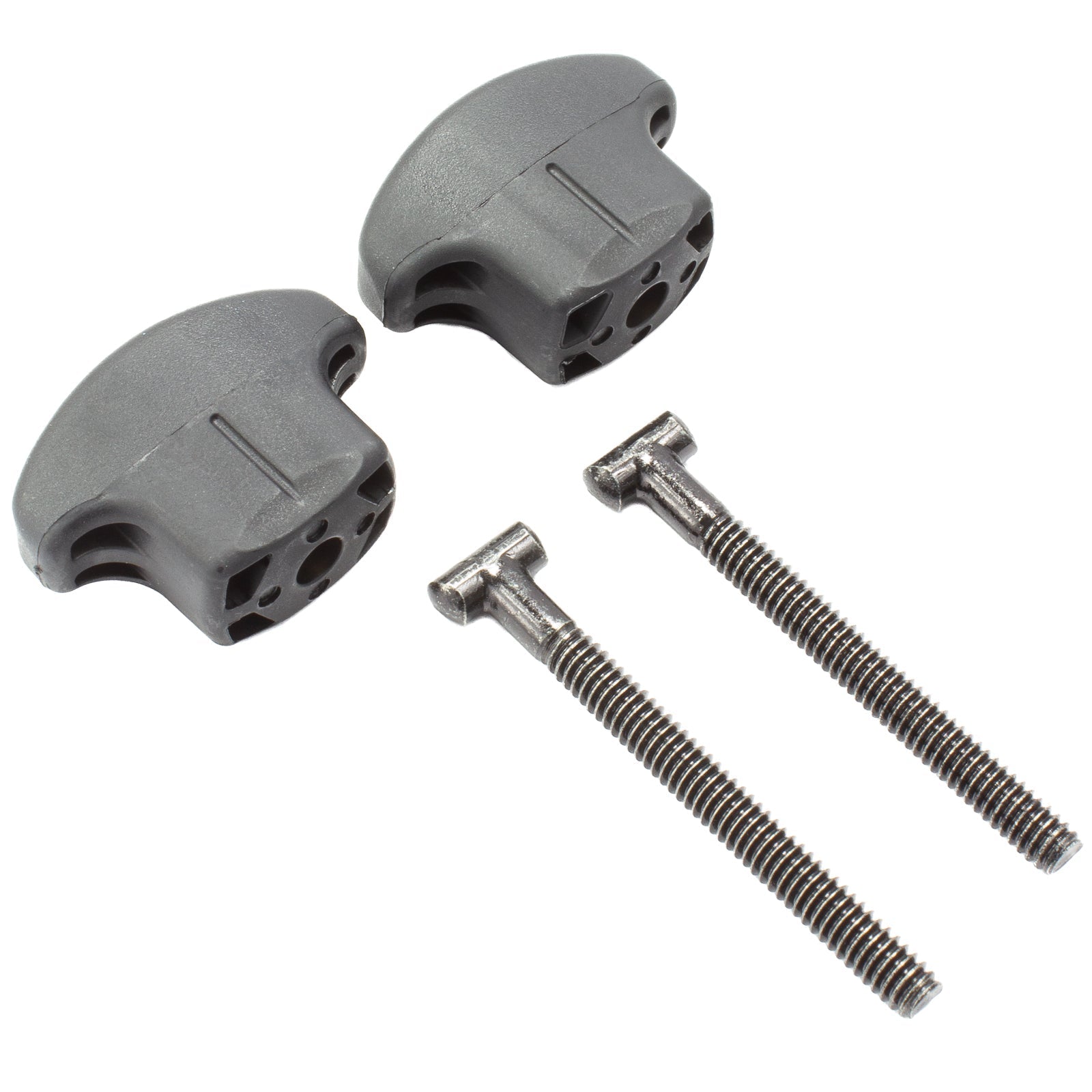 <p>Replacement T bolts and knobs for Yakima Showboat load assist.</p> <p>&nbsp;</p> <p>Sold in pairs.</p>
