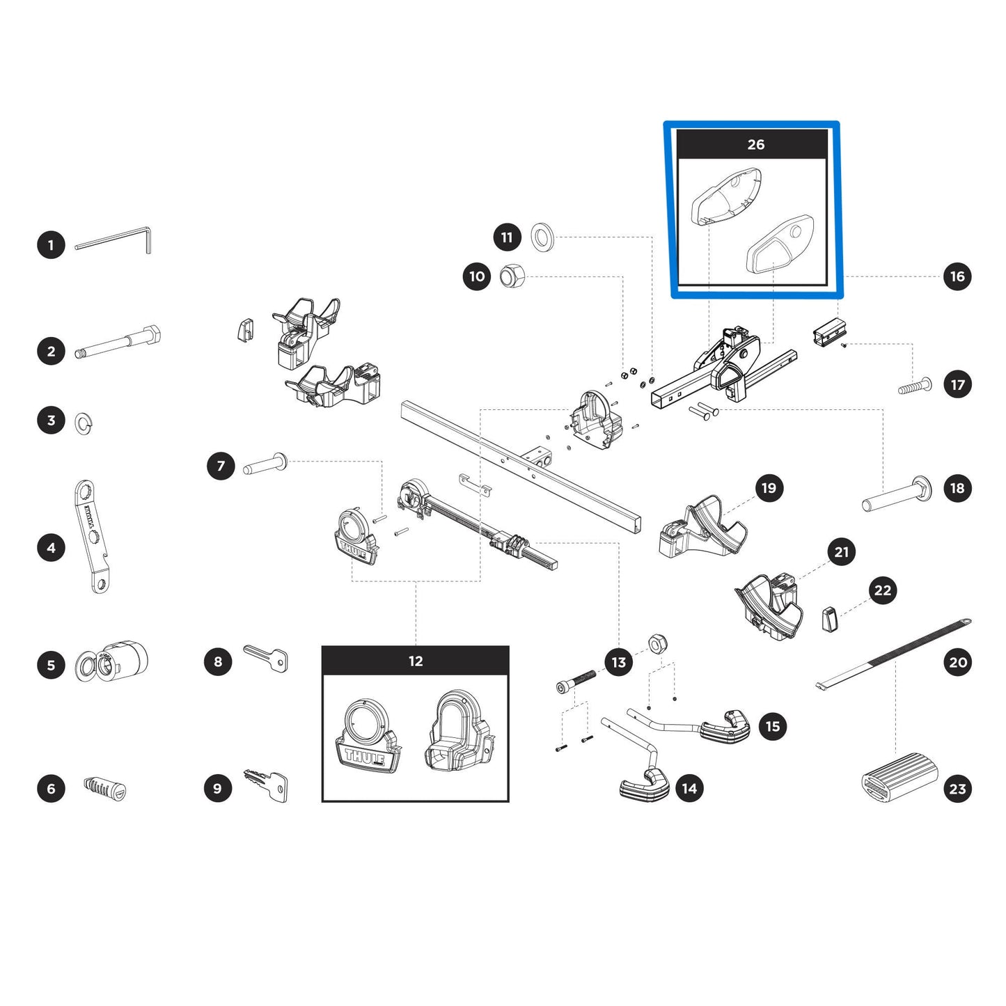 Cubiertas Thule 1500056679 Doubletrack L+R