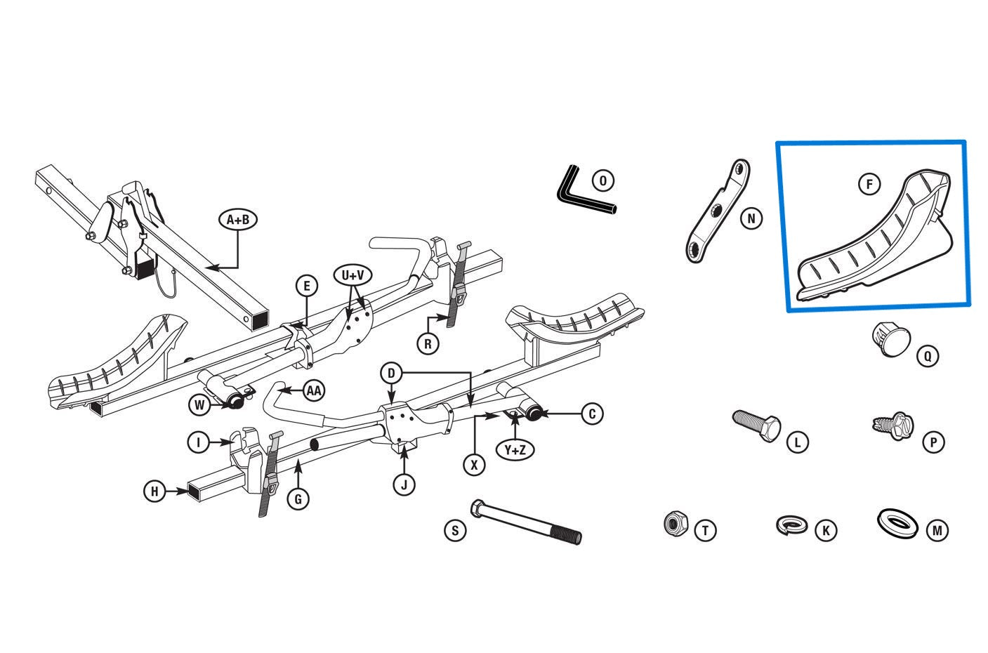 Thule 1500056254 Front Wheel Cradle (T2)