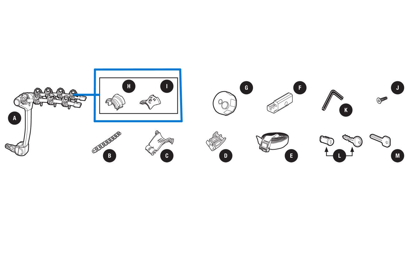 Conjunto de soporte para RDT Hold Fast TPO (Apex) Thule 1500056122 (7521513002)