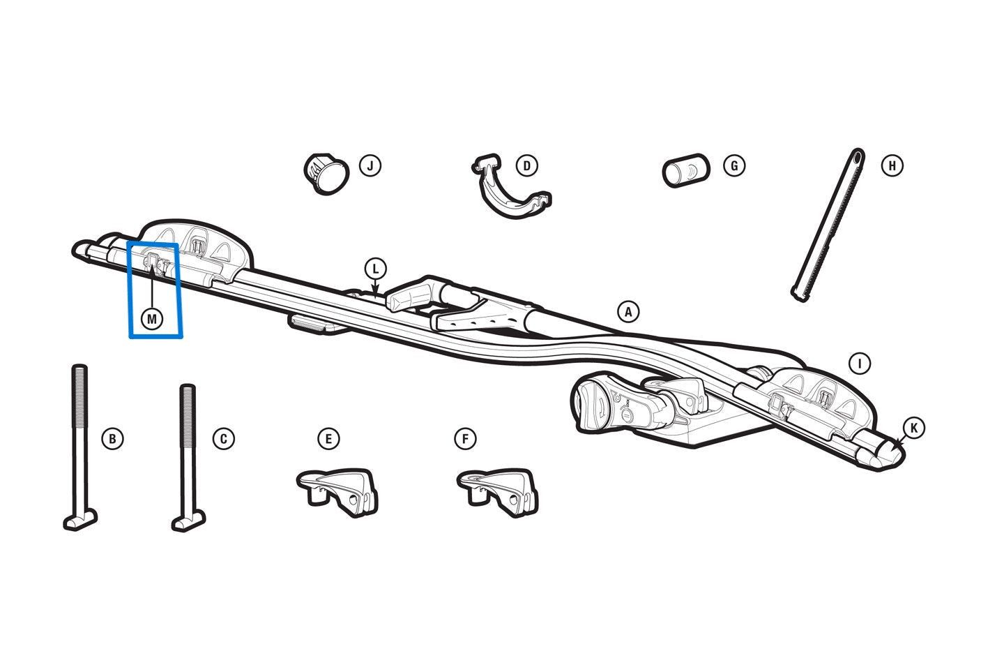 Thule 1500056291 Strap Button (Criterium)