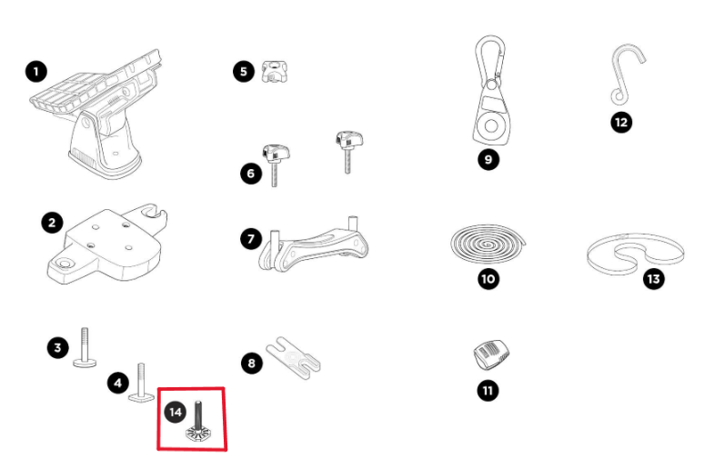 Boulon en T dentelé M6 Thule 1500052831