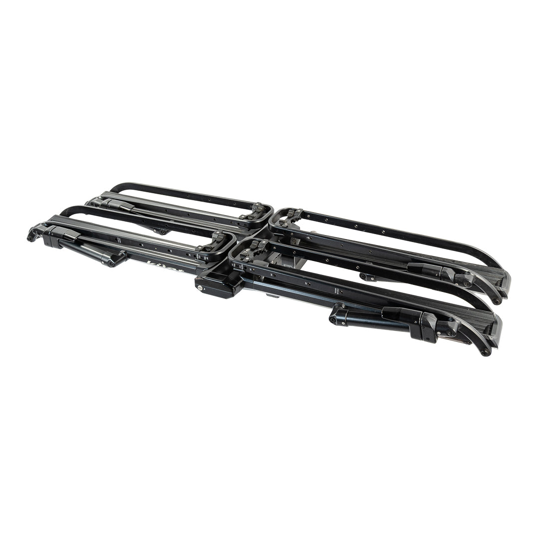 Portabicicletas de plataforma con doble trinquete y luces LED Kuat Piston Pro X de 2" con Kashima - 2 bicicletas - Gris galaxia - USADO