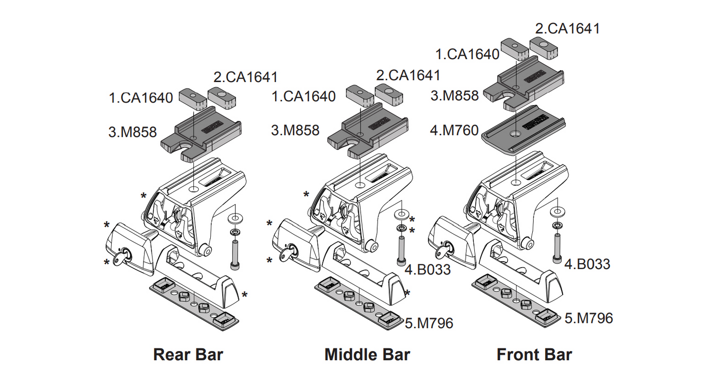 Kit d'espacement de hauteur de pied Rhino-Rack Backbone Pioneer