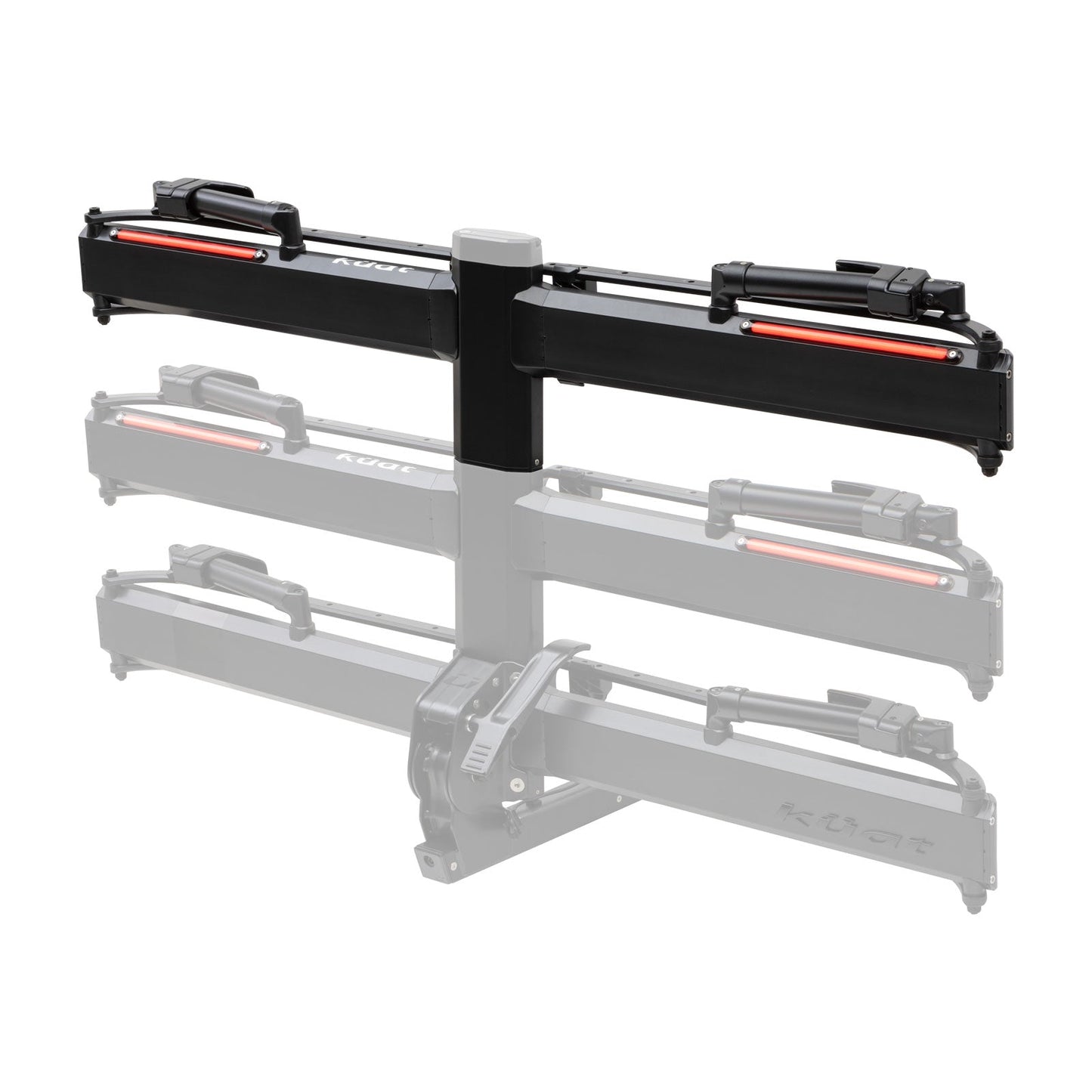 Porte-vélos Kuat Piston Pro X Add On LED Dual Ratchet Platform Rack avec Kashima - 1 vélo - Gris galaxie