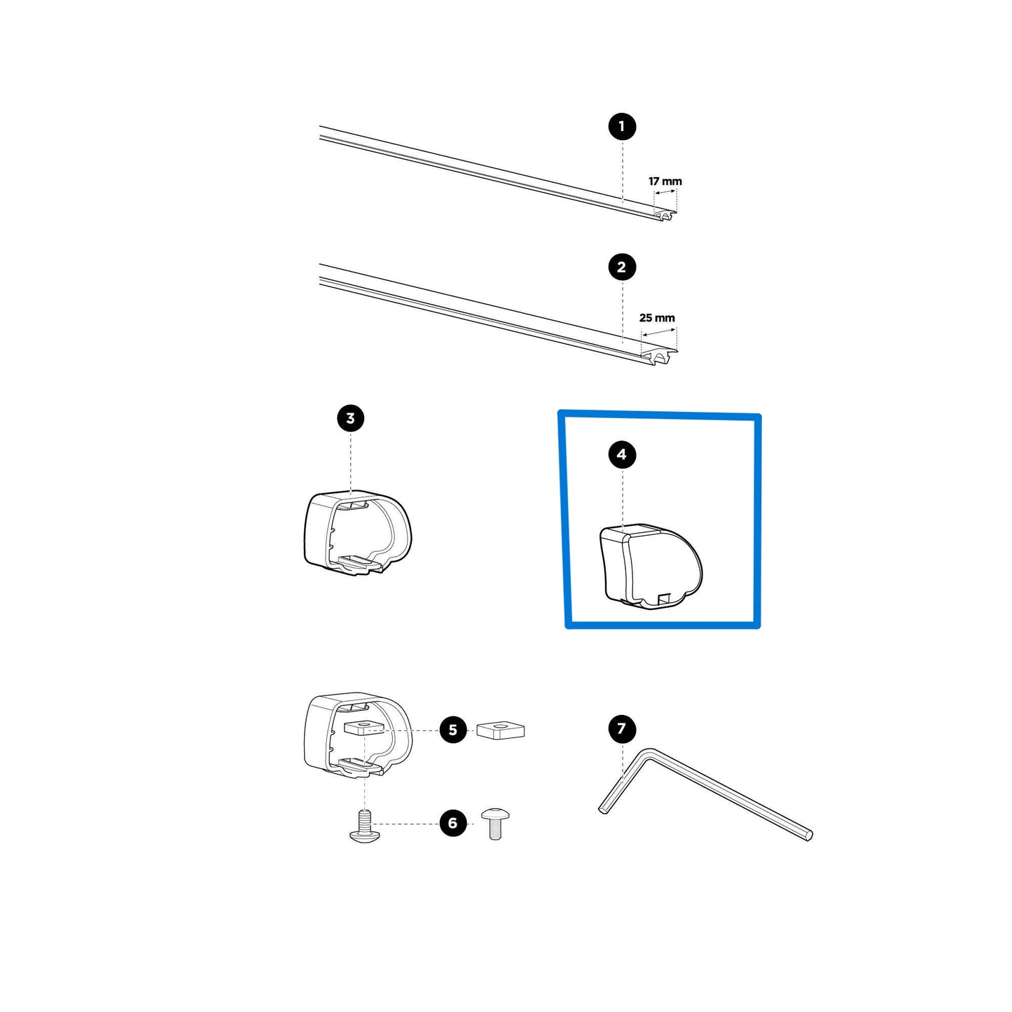 Embout droit Thule 1500050844 RPL (ProBar)