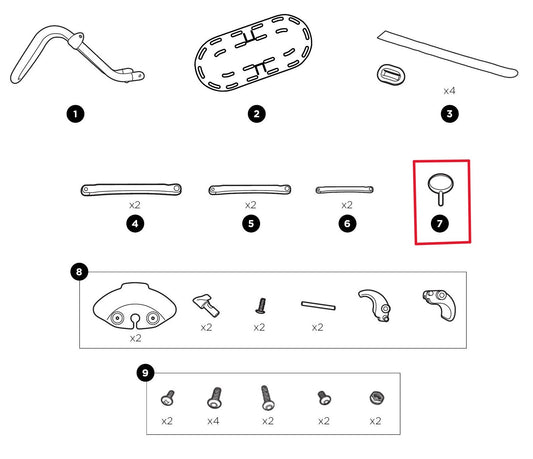 <p>Replacement release key for Thule&nbsp;Pack 'n Pedal Sport and Tour cargo rack.&nbsp;</p> <p>Part #:&nbsp;<span>1500052396</span><span><br /></span></p> <p>Number <strong>7&nbsp;</strong>from parts drawing.</p>