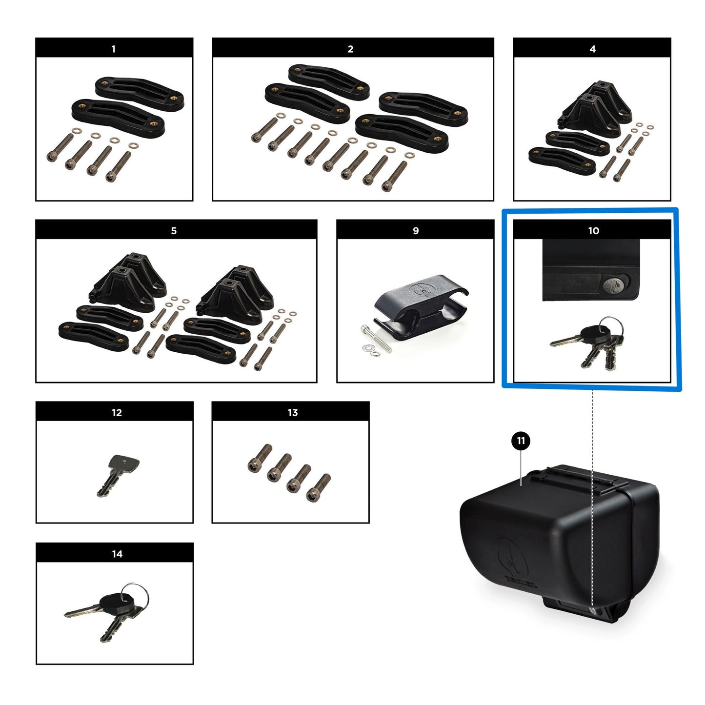 Palanca de cierre y llaves Thule 1500056049 (RodVault)