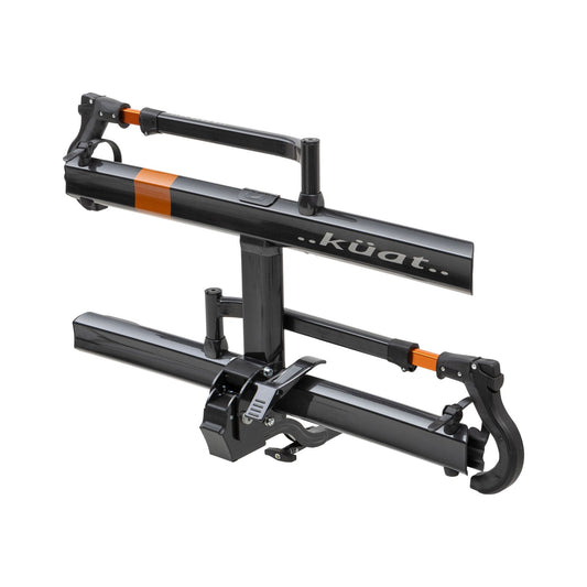 Portabicicletas Kuat Sherpa 2.0 de 1,25" para 2 bicicletas, anodizado gris metálico y naranja, USADO