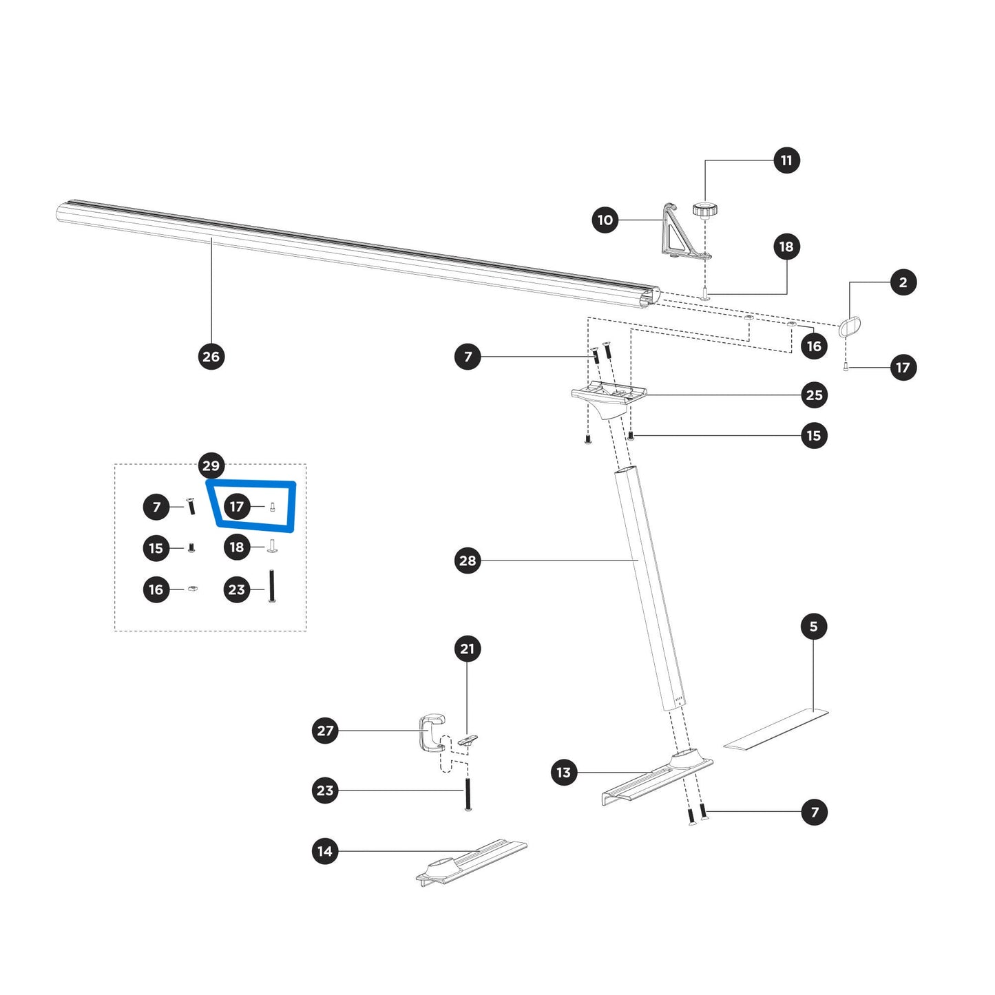 Thule 1500056174 SHCS M6x14MM (Tornillo de cabeza hueca)