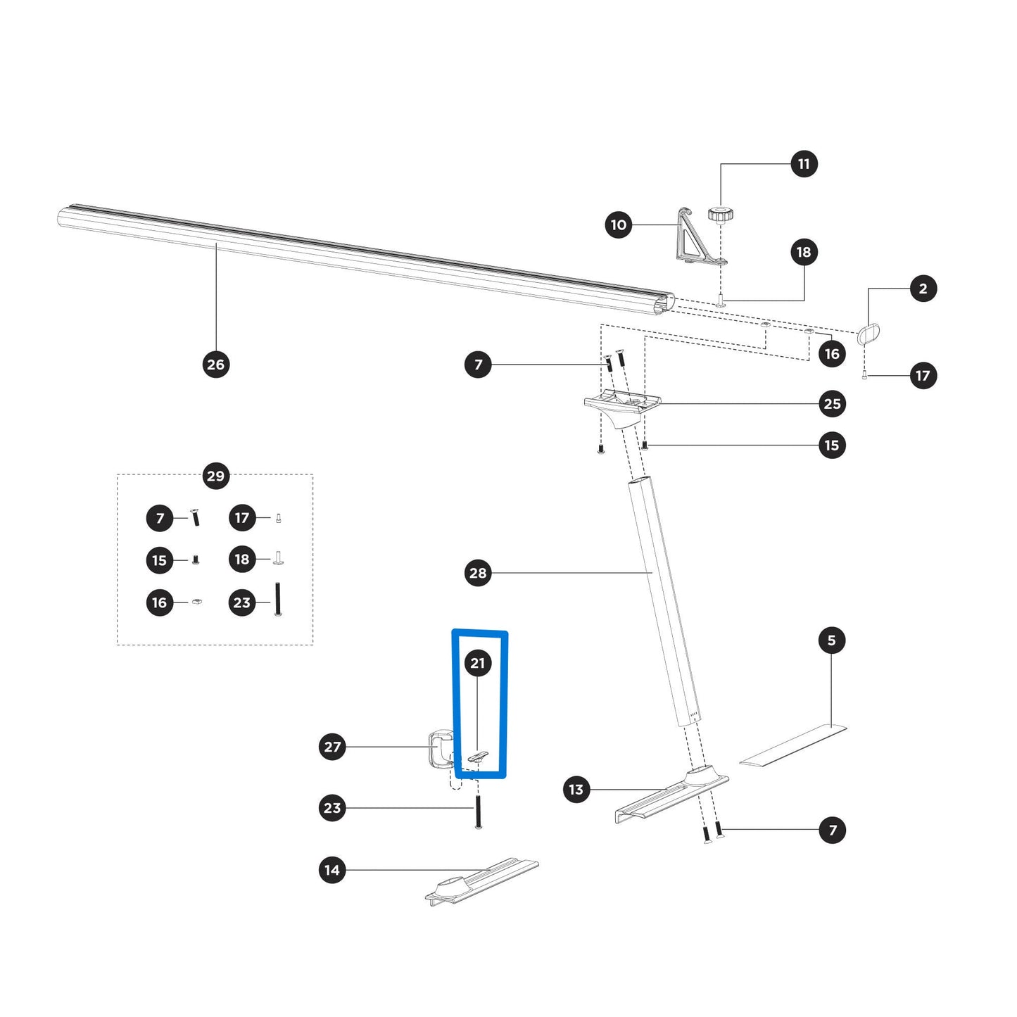Pied de serrage Thule 1500056180 (PT-27300)
