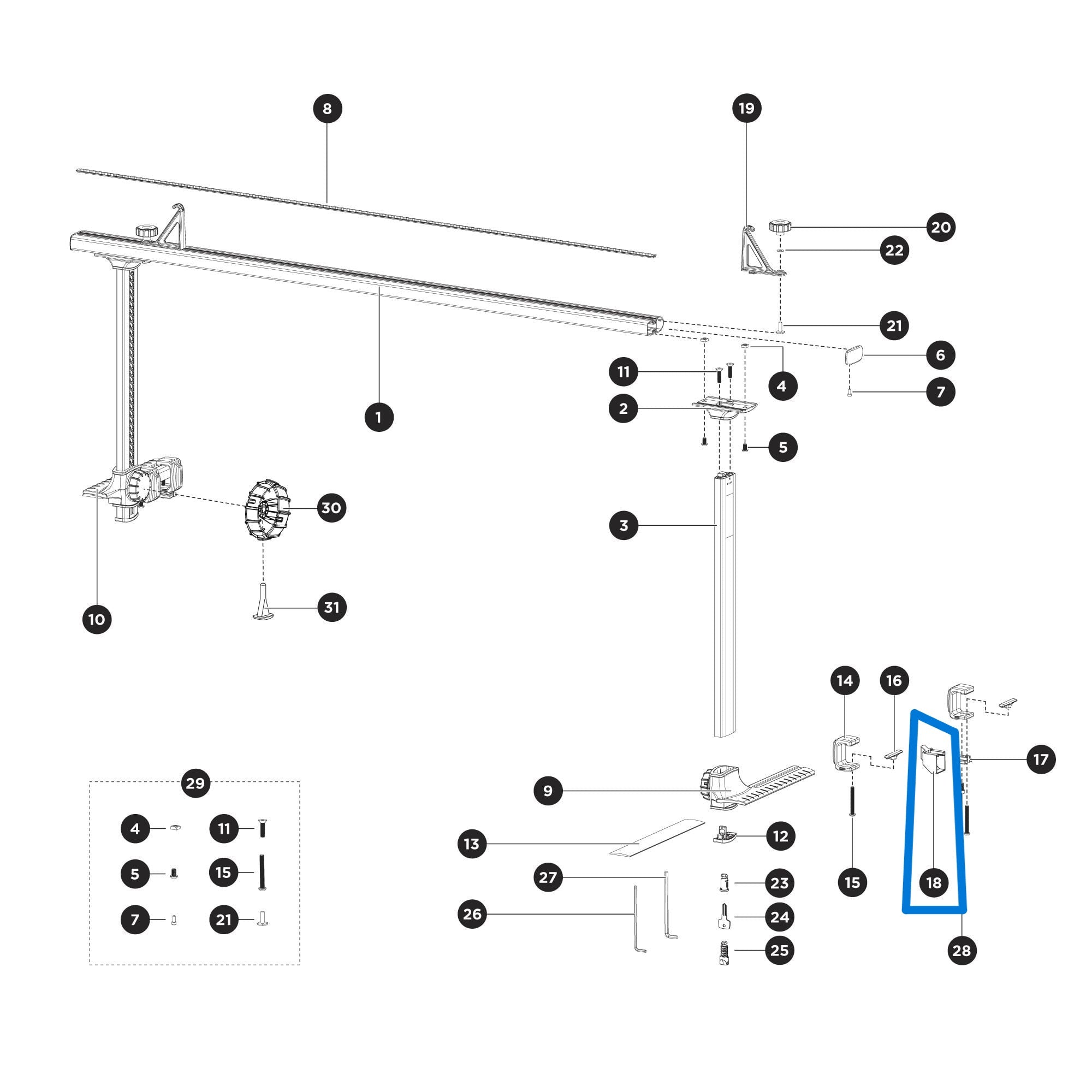 Thule 1500056301 Clamp Lock Housing (Xsporter Pro) – ReRack