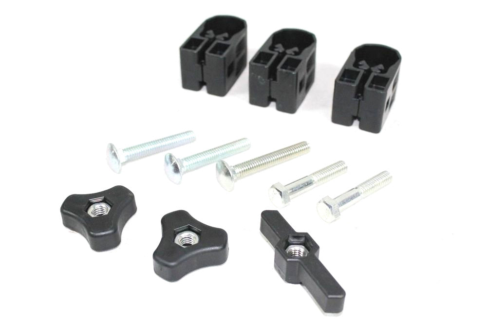 <div>Mounting hardware for HighRoller.&nbsp;</div> <div>&nbsp;</div> <div>Includes 3 SNARs, 5 bolts, 2 Thumbwheels, and 1 Wingnut. Works on round and square bar.</div> <div>&nbsp;</div> <div>Thanks for viewing, and please let us know if you have any questions.</div>